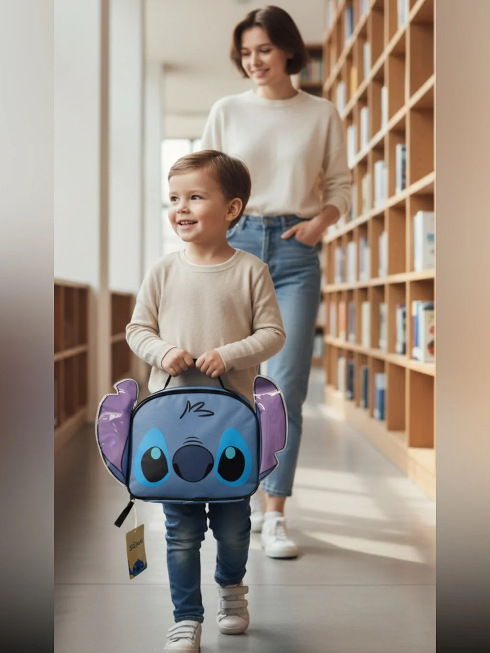 Disney Stitch Kids lunchbox- Blue and Purple Stitch Face